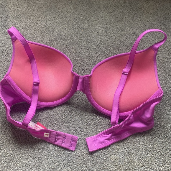 Neon Purple PINK Victoria’s Secret Push-Up Bra 36B - Picture 2 of 4